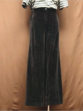 Vtg velvet wide leg pant mid rise flare